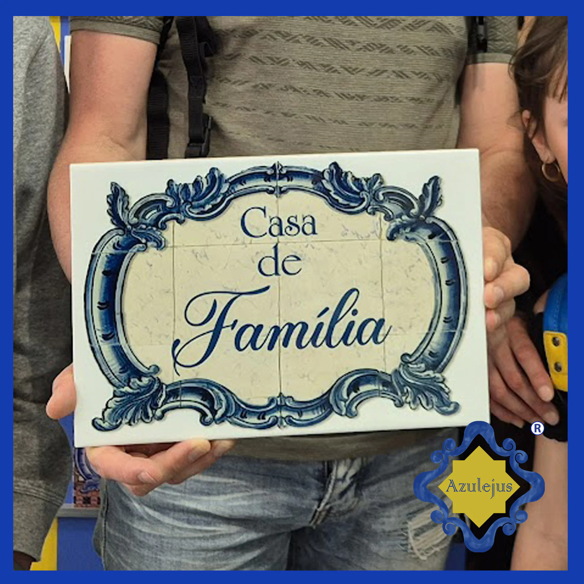 Família a segura Azulejo tamanho 20x30
